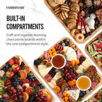 Build-A-Board Bamboo Cutting Board with Single Storage Compartment, Clear Locking Lid, Black Handles, Perfect, alternate view