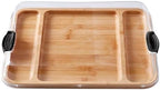 Build-a-Board Cutting Board with Three Compartments and Clear Locking Lid for Charcuterie, Snacks, and More, alternate view 6