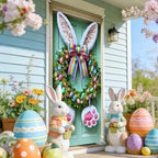 Bunny Ears Easter Door Cover 35x71 Inches Polyester in 35x71 Inches, alternate view 2