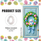 Bunny Egg Wreath Easter Door Cover 35x71 Inches Polyester in 35x71 Inches, alternate view 3