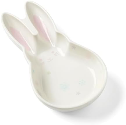 Bunny Hop Stoneware Bunny Easter Serving Platter in 1 Count in Multicolor