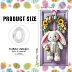 Bunny Sunflower Door Cover Polyester 70.87x35 In, alternate view 3