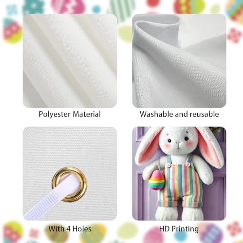 Bunny Sunflower Door Cover Polyester 70.87x35 In, alternate view 4