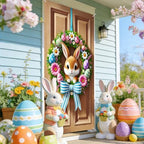 Bunny Wreath Easter Door Banner 35x71 Inches Polyester in 35x71 Inches, alternate view 2