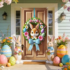 Bunny Wreath Easter Door Banner 35x71 Inches Polyester in 35x71 Inches, alternate view 6