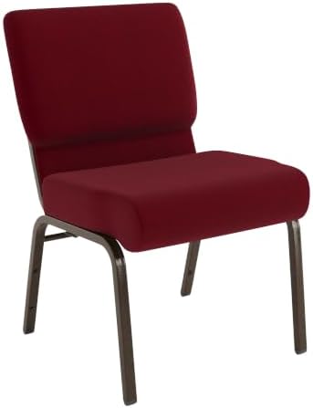 Burgundy 21" W Stacking Church Chair, 4-Pack