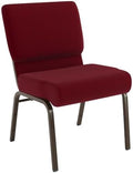 Burgundy 21" W Stacking Church Chair, 4-Pack