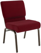 Burgundy 21" W Stacking Church Chair, 4-Pack