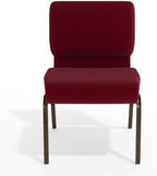 Burgundy 21" W Stacking Church Chair, 4-Pack, alternate view 5
