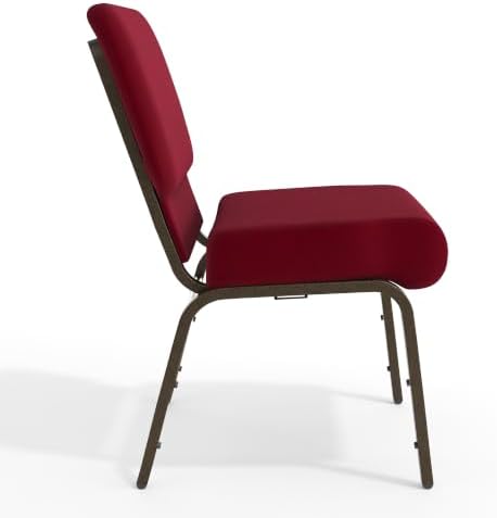Burgundy 21" W Stacking Church Chair, 4-Pack, alternate view 6