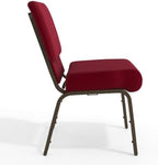 Burgundy 21" W Stacking Church Chair, 4-Pack, alternate view 6