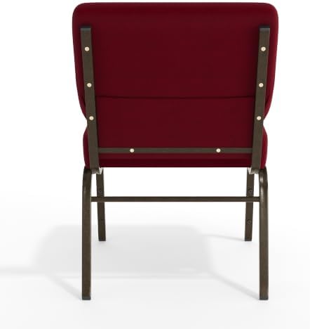 Burgundy 21" W Stacking Church Chair, 4-Pack, alternate view 7
