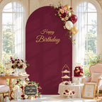 Burgundy Arch Backdrop Cover 6.6FT Party Wedding Arch Covers Stretchy Backdrop Baby Shower Bridal Shower