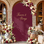 Burgundy Arch Backdrop Cover 6.6FT Party Wedding Arch Covers Stretchy Backdrop Baby Shower Bridal Shower, alternate view 7