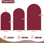 Burgundy Arch Cover 6FT Spandex Fitted Wedding Arch Stand Covers Round Top Chiara Arch Covers Stretchy Backdrop, alternate