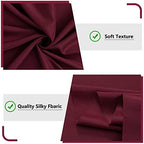 Burgundy Backdrop Curtains for Parties, Weddings, Stage, 10ft x 10ft, 2PCS in 5ft x 10ft (2 Panels) in Burgundy, alternate