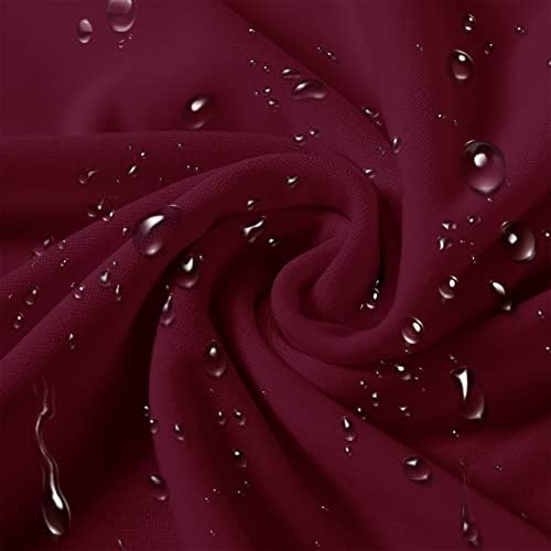 Burgundy Chair Cover, 12PCS Waterproof Stretch Polyester Spandex, Universal Fit Protector for Dining, Outdoor, alternate view