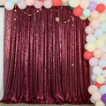 Burgundy Sequin Backdrop 5FTx7FT, Polyester, for Photography, Wedding, Baby Shower Backdrop Drapes, Happy