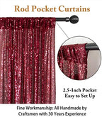 Burgundy Sequin Backdrop 5FTx7FT, Polyester, for Photography, Wedding, Baby Shower Backdrop Drapes, Happy, alternate view 3