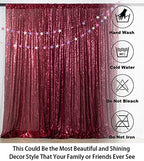 Burgundy Sequin Backdrop 5FTx7FT, Polyester, for Photography, Wedding, Baby Shower Backdrop Drapes, Happy, alternate view 5