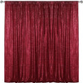 Burgundy Sequin Backdrop Curtain 7FTx7FT Glitter Burgundy Background Drapes Sparkle Photography Backdrop for