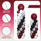 Burgundy Silver Black Balloon Column Stand Kit of 2, alternate view 4