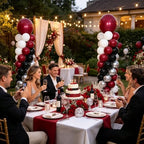 Burgundy Silver Black Balloon Column Stand Kit of 2, alternate view 7