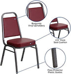 Burgundy Vinyl Trapezoidal Back Stacking Banquet Chair, alternate view 4