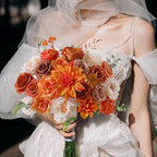 Burnt Orange Artificial Flower Combo Box Set for Wedding Bouquet Home Decor in Burnt Orange, alternate view 6