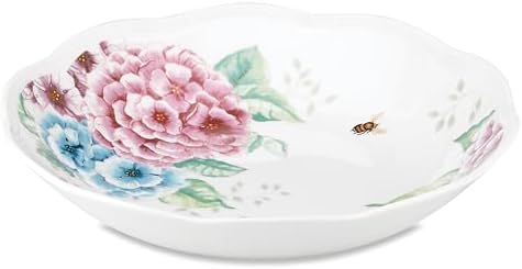 Butterfly Meadow Hydrangea Pasta Bowl, 1.60 LB, Multi in Multicolor