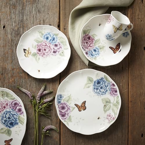 Butterfly Meadow Hydrangea Pasta Bowl, 1.60 LB, Multi in Multicolor, alternate view 2