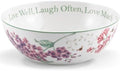 Butterfly Meadow "Live Well, Laugh Often, Love Much" Serving Bowl, White