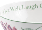 Butterfly Meadow "Live Well, Laugh Often, Love Much" Serving Bowl, White, alternate view 3