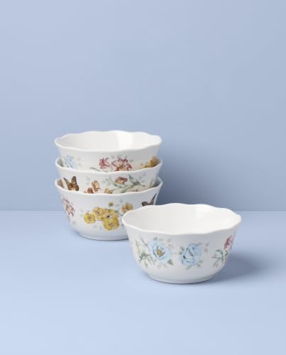 Butterfly Meadow Melamine All-Purpose Bowls, Salad Bowl Set for 4 in 4 Count in White, alternate view 4
