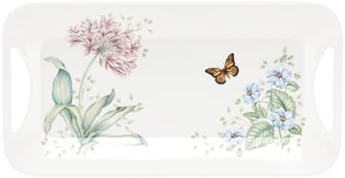 Butterfly Meadow Melamine Serving Tray in 1 Count (Pack of 1) in Multicolor