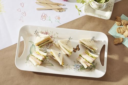 Butterfly Meadow Melamine Serving Tray in 1 Count (Pack of 1) in Multicolor, alternate view 2
