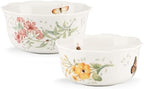 Butterfly Meadow Nesting Bowls, Set of 2 in White