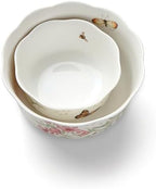 Butterfly Meadow Nesting Bowls, Set of 2 in White, alternate view 2