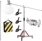 C Stand with Boom Arm, 10ft/300cm Heavy Duty Photography Light Stand