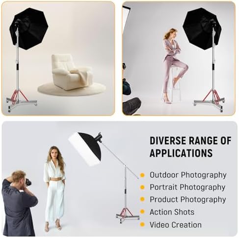 C Stand with Boom Arm, 10ft/300cm Heavy Duty Photography Light Stand, alternate view 3