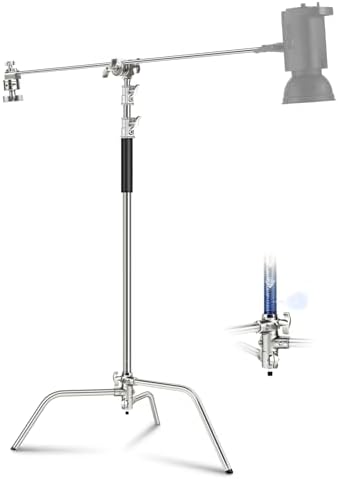 C Stand with Boom Arm Pro 100% Stainless Steel, Max 10.8ft/330cm