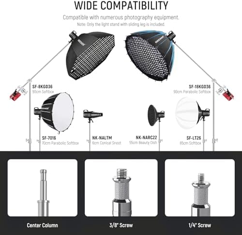 C Stand with Boom Arm Pro 100% Stainless Steel, Max 10.8ft/330cm, alternate view 3