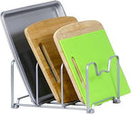 Cabinet Bakeware Organizer Rack Holder, 2 Pack, Silver in Sliver, alternate view 4