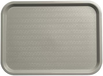 Café Cafeteria Tray, Fast Food Tray for Restaurant or Commercial Use, 12" x 16", 24 Count, Gray in Gray