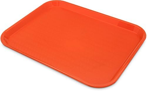 Cafe Fast Food Cafeteria Tray with Patterned Surface for Cafeterias, Fast Food, And Dining Room, Plastic, 17.87