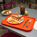Cafe Fast Food Cafeteria Tray with Patterned Surface for Cafeterias, Fast Food, And Dining Room, Plastic, 17.87, alternate