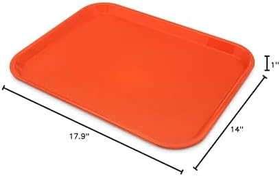 Cafe Fast Food Cafeteria Tray with Patterned Surface for Cafeterias, Fast Food, And Dining Room, Plastic, 17.87, alternate
