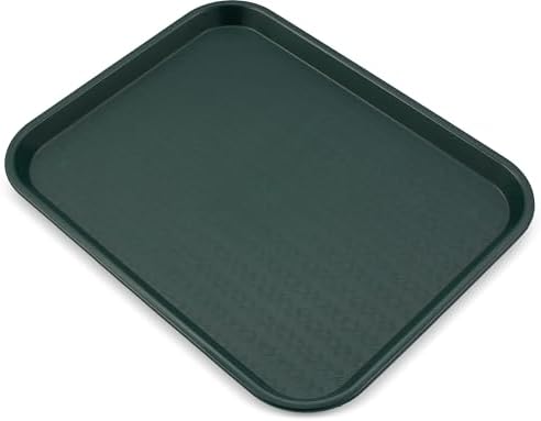 Cafe Fast Food Cafeteria Tray with Patterned Surface for Cafeterias, Fast Food, And Dining Room, Plastic, 17.87
