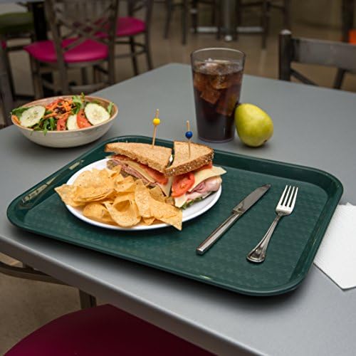 Cafe Fast Food Cafeteria Tray with Patterned Surface for Cafeterias, Fast Food, And Dining Room, Plastic, 17.87, alternate