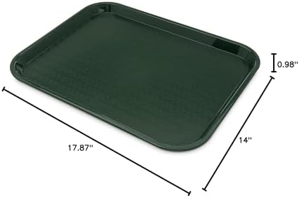 Cafe Fast Food Cafeteria Tray with Patterned Surface for Cafeterias, Fast Food, And Dining Room, Plastic, 17.87, alternate